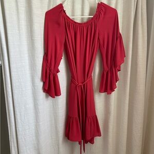 Bright pinky red dress from WHBM